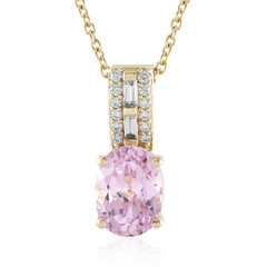 14K AAA Kunzite Gold Necklace (AMAYANI)