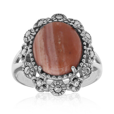 Australian Pink Opal Silver Ring (Art of Nature)