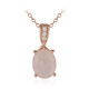 Rose Quartz Silver Necklace