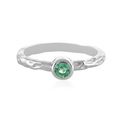 Russian Emerald Silver Ring