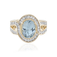 9K AAA Aquamarine Gold Ring (SUHANA)