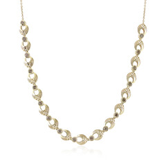 9K I2 Champagne Diamond Gold Necklace (Ornaments by de Melo)