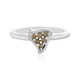 I3 Champagne Diamond Silver Ring