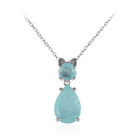 Blue Pastel Quartz Silver Necklace