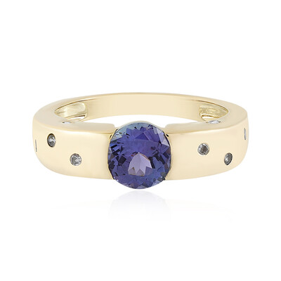 9K AAA Tanzanite Gold Ring (de Melo)