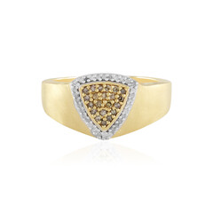 I3 Brown Diamond Silver Ring