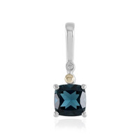 London Blue Topaz Silver Pendant (Granulieren)