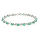 Zambian Emerald Silver Bracelet