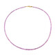 9K Unheated Ceylon Purple Sapphire Gold Necklace