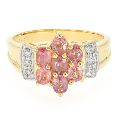 18K Unheated Padparadscha Sapphire Gold Ring (AMAYANI)