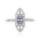 Unheated Ceylon Blue Sapphire Silver Ring