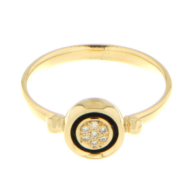 14K PK (H) Diamond Gold Ring