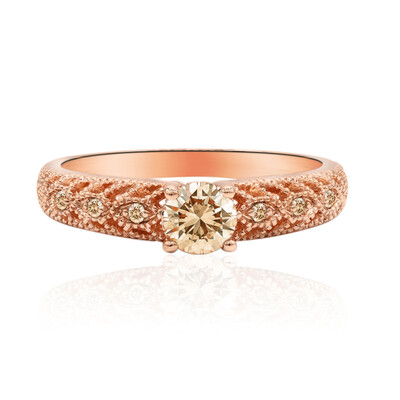 9K SI1 Argyle Rose De France Diamond Gold Ring (Annette)