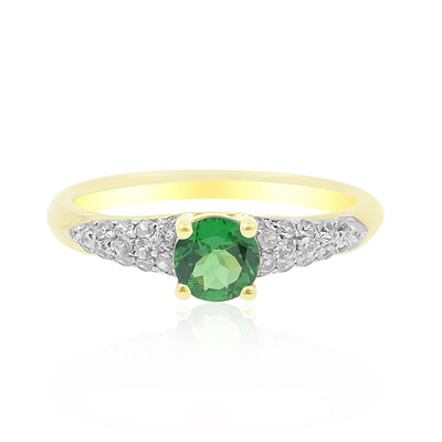 9K AAA Tanzanian Tsavorite Gold Ring (de Melo)