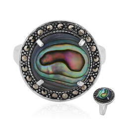 Abalone Shell Silver Ring