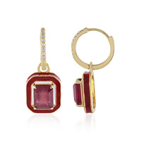 Bemainty Ruby Silver Earrings