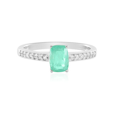 Colombian Emerald Silver Ring