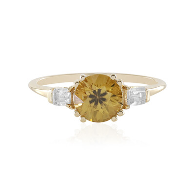 9K Yellow Zircon Gold Ring