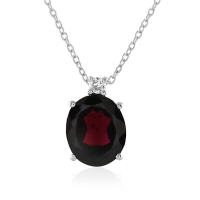 Indian Garnet Silver Necklace