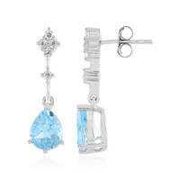 Sky Blue Topaz Silver Earrings