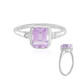 Rose de France Amethyst Silver Ring