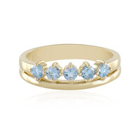 9K Santa Maria Aquamarine Gold Ring (Adela Gold)