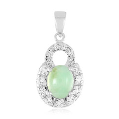 Imperial Chrysoprase Silver Pendant