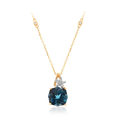 14K London Blue Topaz Gold Necklace (Smithsonian)