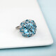 Sky Blue Topaz Silver Ring