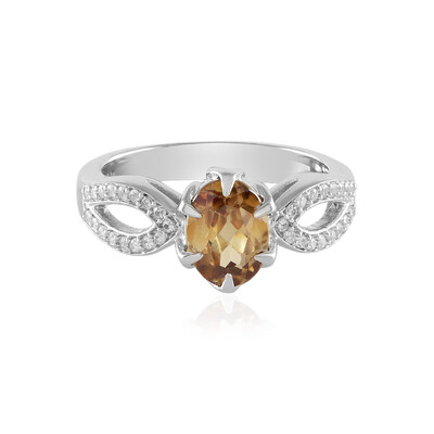 Mandarin Zircon Silver Ring