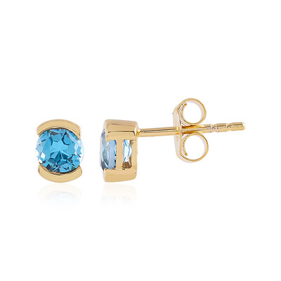 Swiss Blue Topaz Silver Earrings