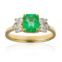 18K AAA Zambian Emerald Gold Ring (CIRARI)