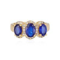 Royal Blue Spinel Silver Ring