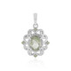 Green Amethyst Silver Pendant