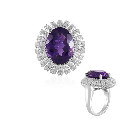 Zambian Amethyst Silver Ring