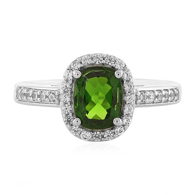 Russian Diopside Silver Ring