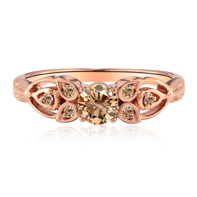 14K VS1 Argyle Rose De France Diamond Gold Ring (Annette)