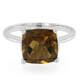 Cognac Quartz Silver Ring