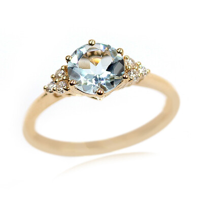 18K Aquamarine Gold Ring