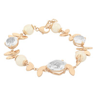 White Quartz Silver Bracelet