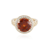 9K Hessonite Garnet Gold Ring