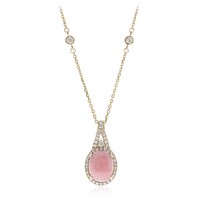 14K Pink Opal Gold Necklace (CIRARI)