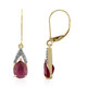 9K Burmese Ruby Gold Earrings