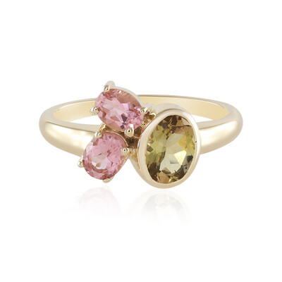 9K Unheated Yellow Tanzanite Gold Ring (Adela Gold)