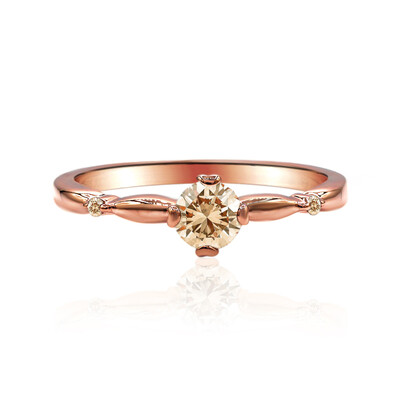 14K SI1 Argyle Rose De France Diamond Gold Ring (Annette)