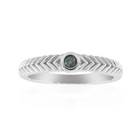 Sky Blue I1 Diamond Silver Ring