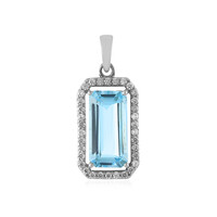 Sky Blue Topaz Silver Pendant