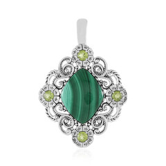 Malachite Silver Pendant (Desert Chic)