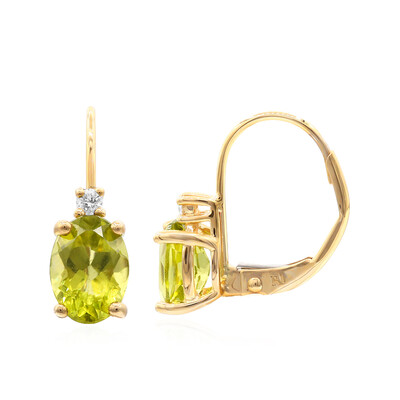 10K Dashihe Peridot Gold Earrings