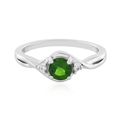 Russian Diopside Silver Ring